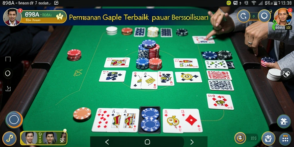 Tampilan gameplay seru dalam permainan Gaple.
