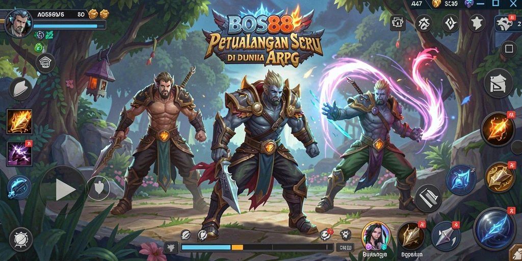 Tampilan gameplay epik di dunia ARPG BOS88.
