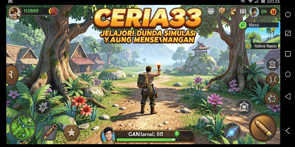 Screenshot utama CERIA33 menampilkan gameplay yang menarik dan interaktif.