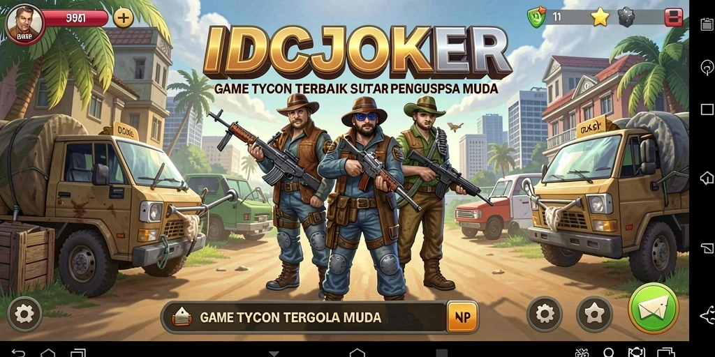 Tampilan gameplay IDCJOKER dengan berbagai pilihan bisnis yang menarik.