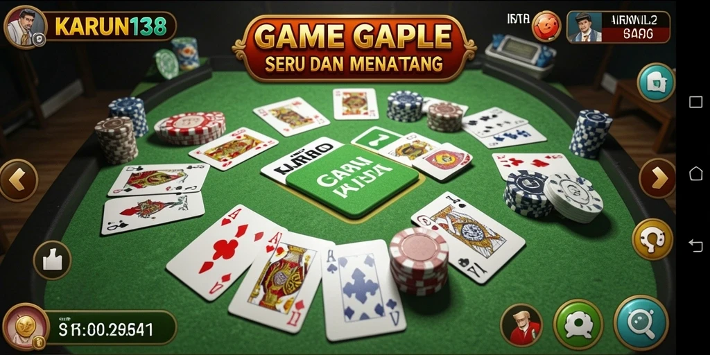 Tampilan gameplay Gaple yang menarik dan interaktif.