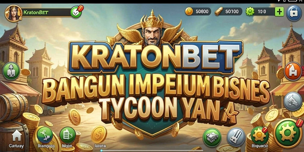 Screenshot gameplay KRATONBET menampilkan strategi bisnis yang dinamis.