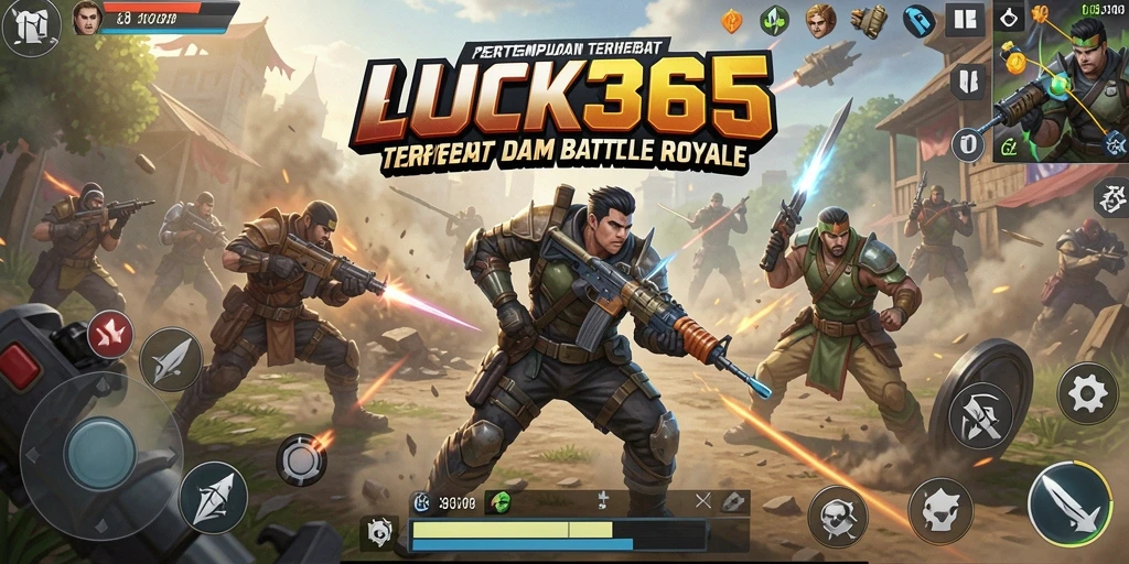 Gameplay seru dan intens di LUCK365 Battle Royale.
