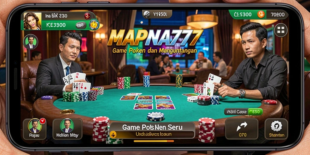Tampilan menarik dari gameplay Poker di MAPNA777.
