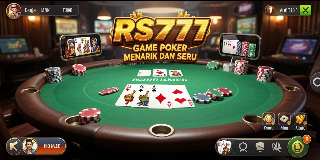 Screenshot gameplay RS777 yang menunjukkan serunya bermain poker.