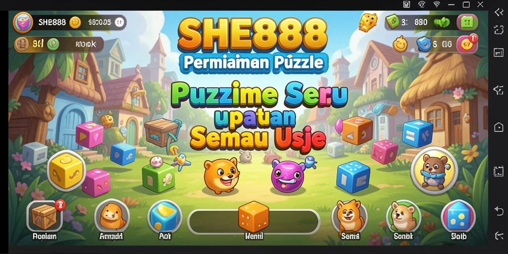 Tampilan gameplay SHE888 dengan berbagai teka-teki menantang yang harus diselesaikan.